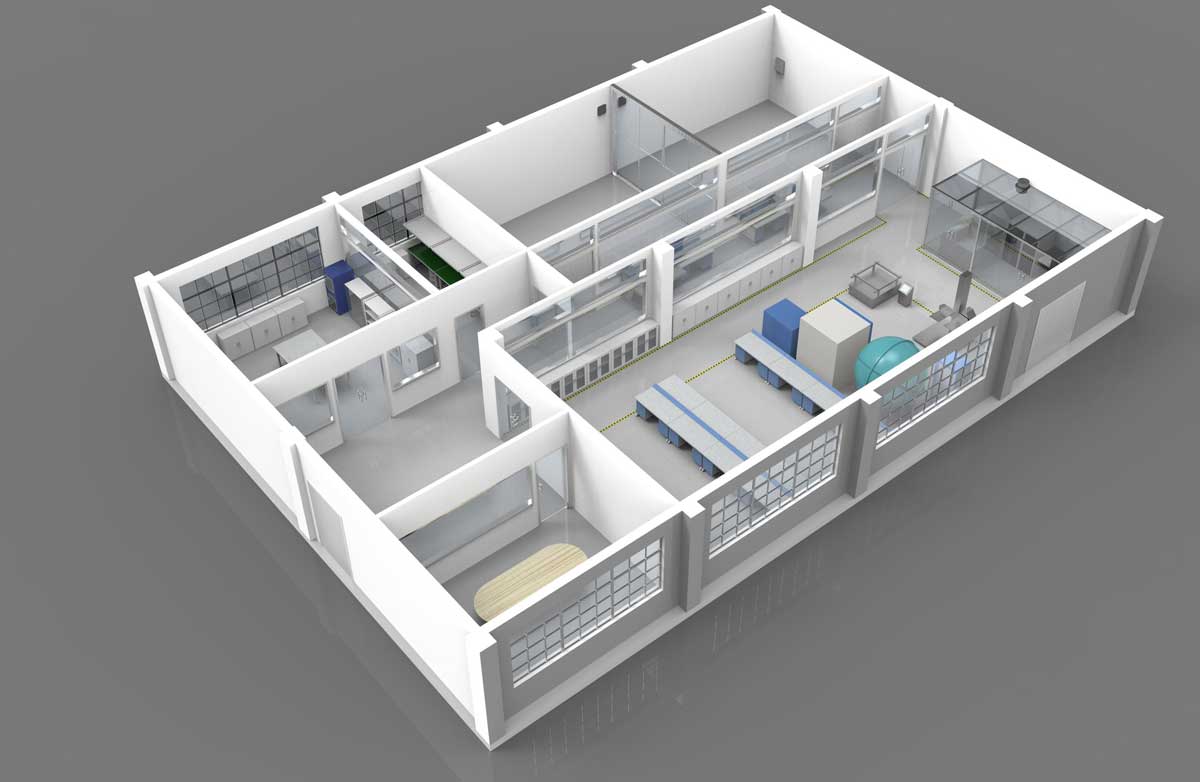 實驗室裝修設計3D圖